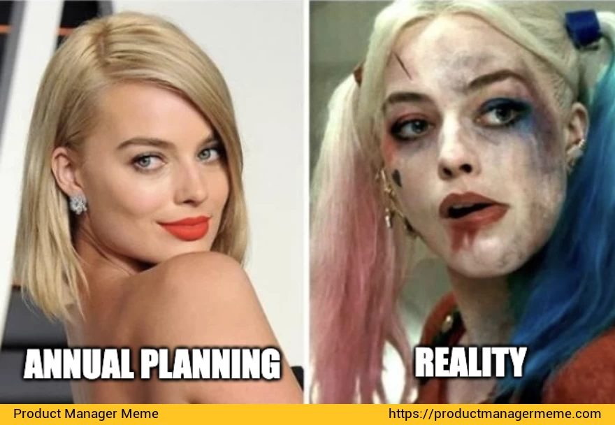 Annual Planning and Reality - Product Manager Memes