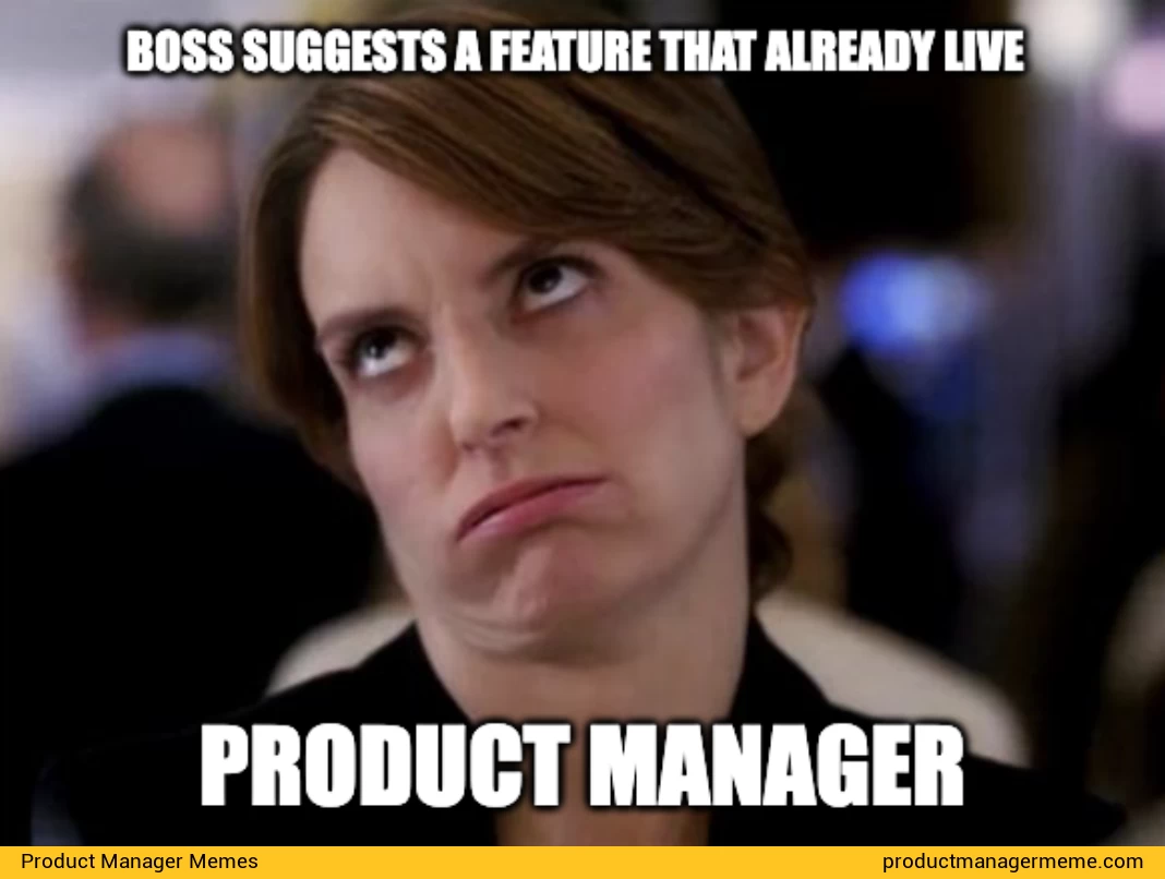 Boss Suggests a Feature that Already Live - Product Manager Memes