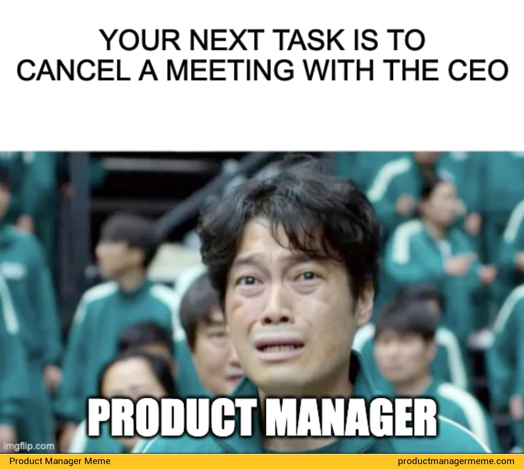 Cancel a Meeting with the CEO - Product Manager Memes