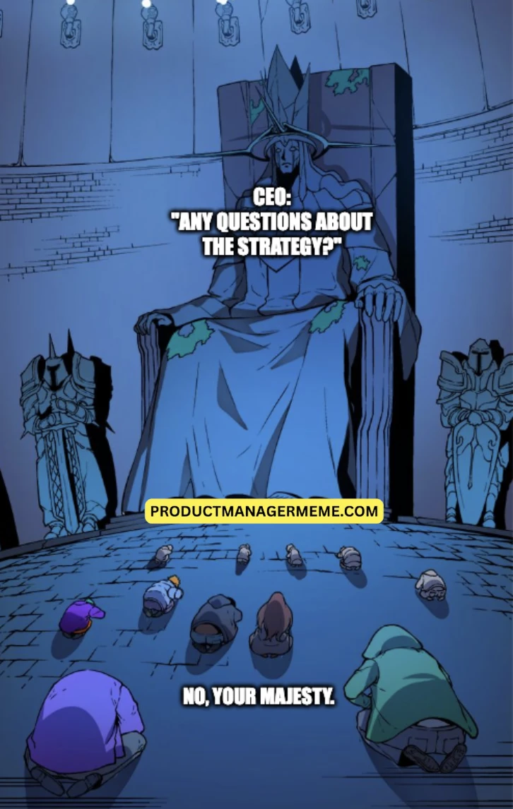 CEO: "Any Questions About the Strategy?" - Product Manager Memes