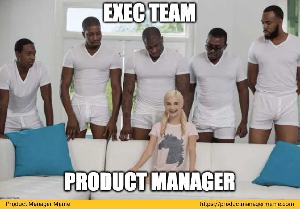 Don't you love seeing the executive team when things go bad? - Product Manager Memes