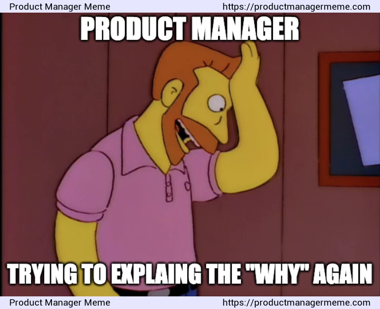 Product Manager trying to explaing the "why" again 🤪 - Product Manager Memes