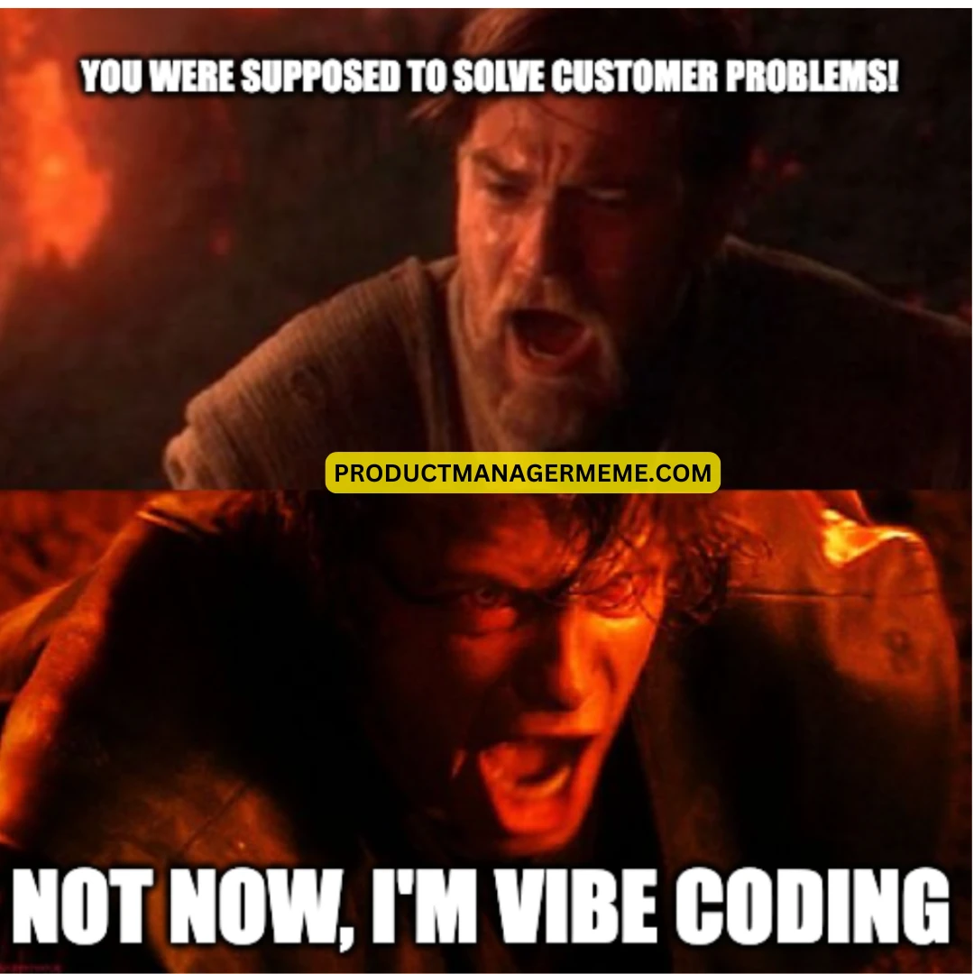 Vibe coding - I hate you meme - Product Manager Memes