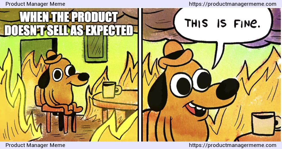 When the product doesn't sell as expected - Product Manager Memes