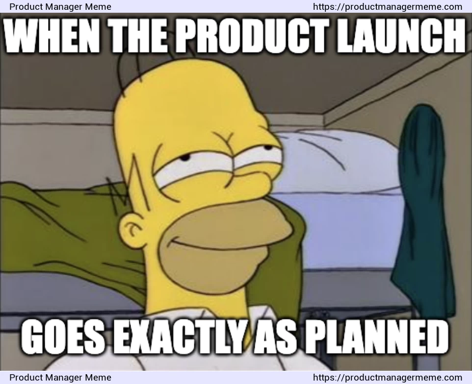 When the product launch goes exactly as planned - Product Manager Memes