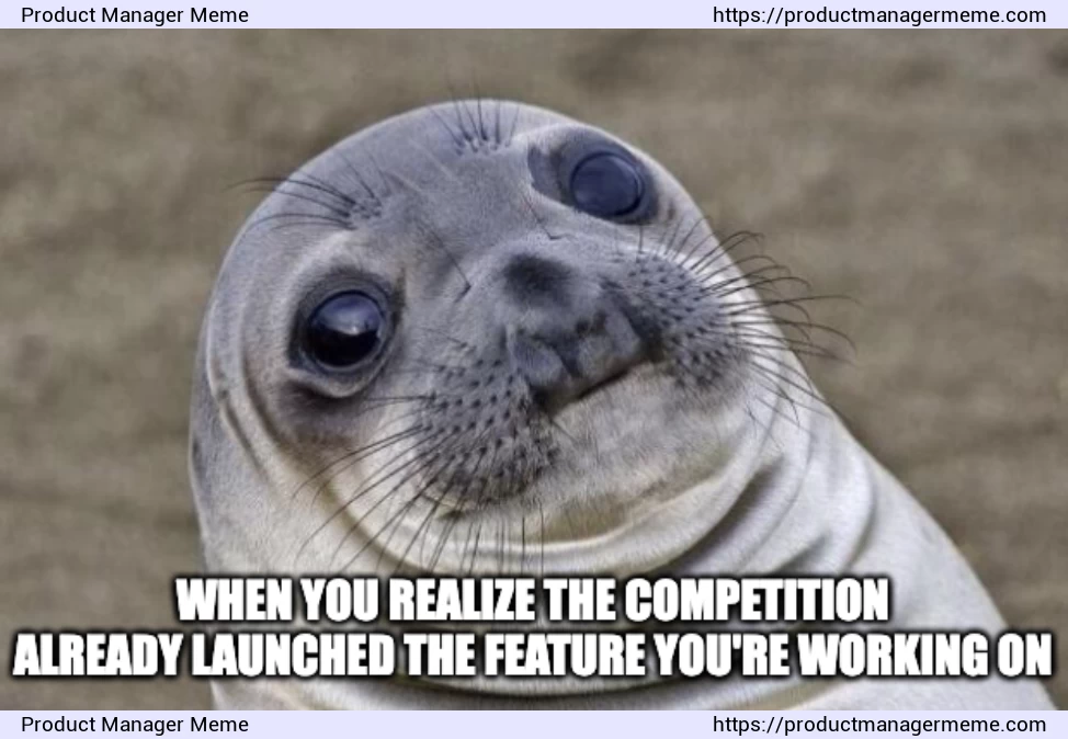 When you realize the competition already launched the feature you're working on - Product Manager Memes